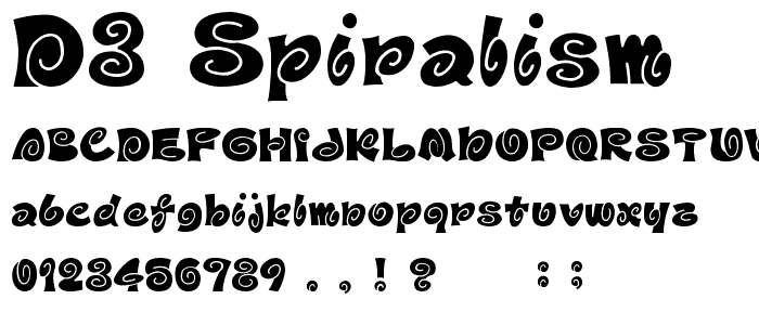 D3 Spiralism font